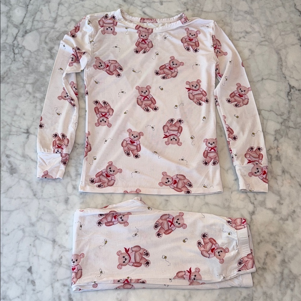 Posh Peanut Teddy Bear Pajama Set 7/8Y
